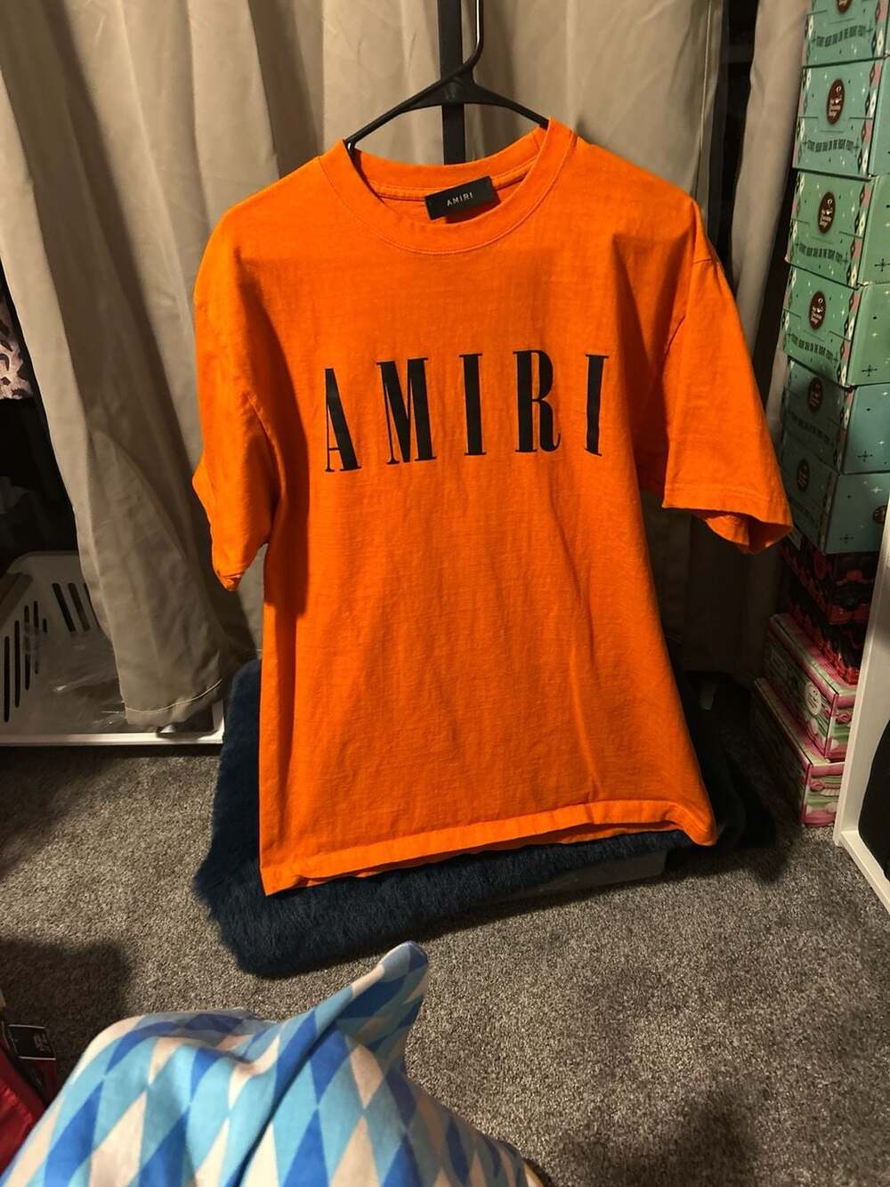 AMIRI Orange Core Logo Cotton T-Shirt